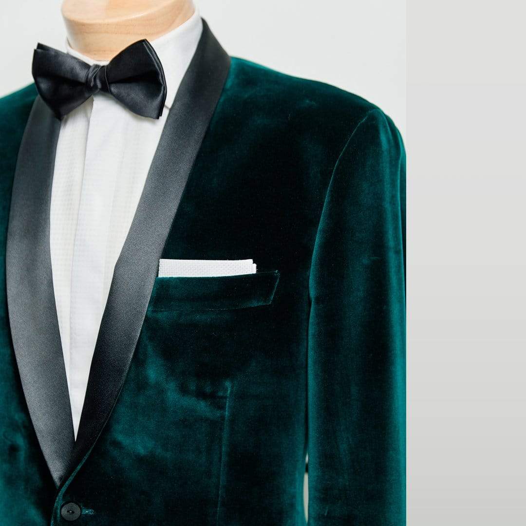 Emerald green velvet hot sale tuxedo jacket