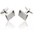 Silver Swarovski Cuff Links-Lingo Luxe Bespoke